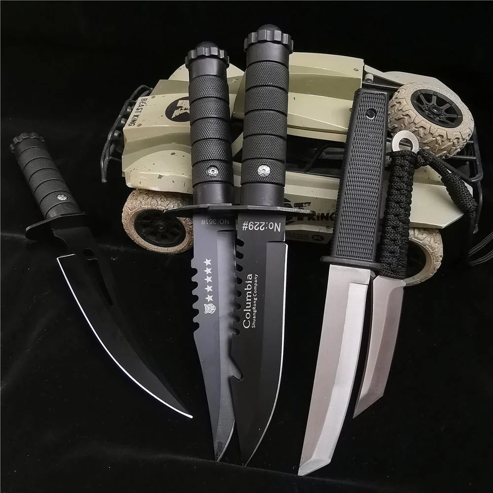 Bushcraft Knifes, Sheath, with ABS Handle