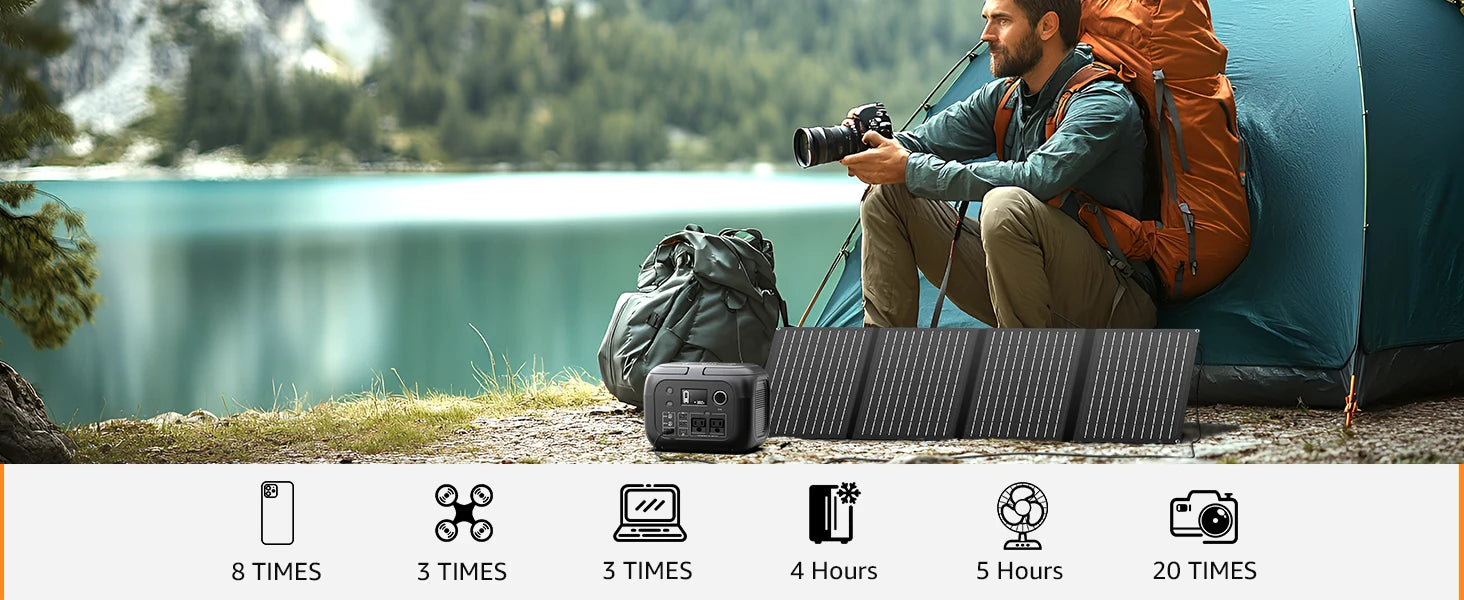 300W Solar Generator With 40 Watt Solar Panel