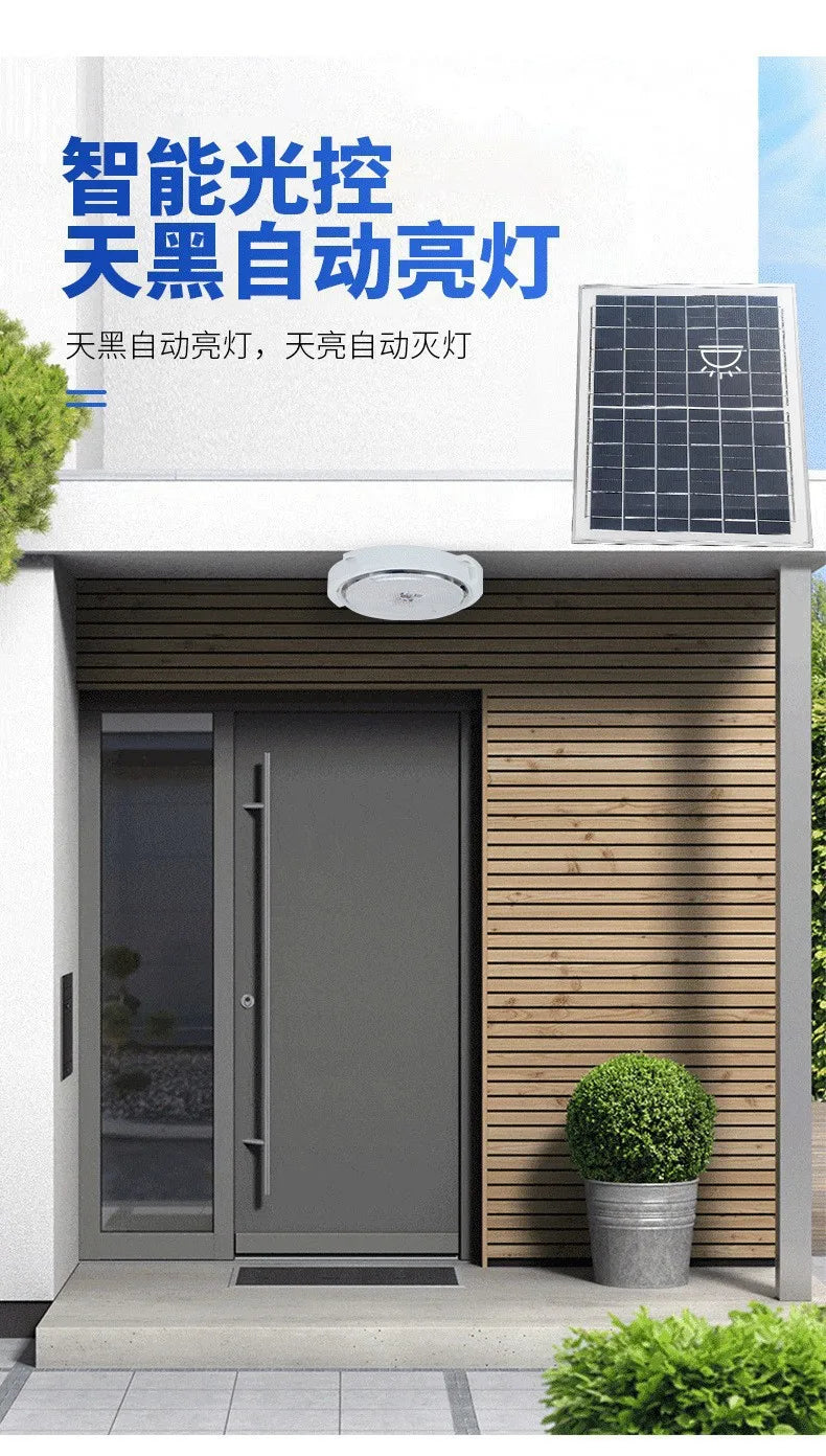 Solar Ceiling Light, Outdoor Indoor, Remote Control