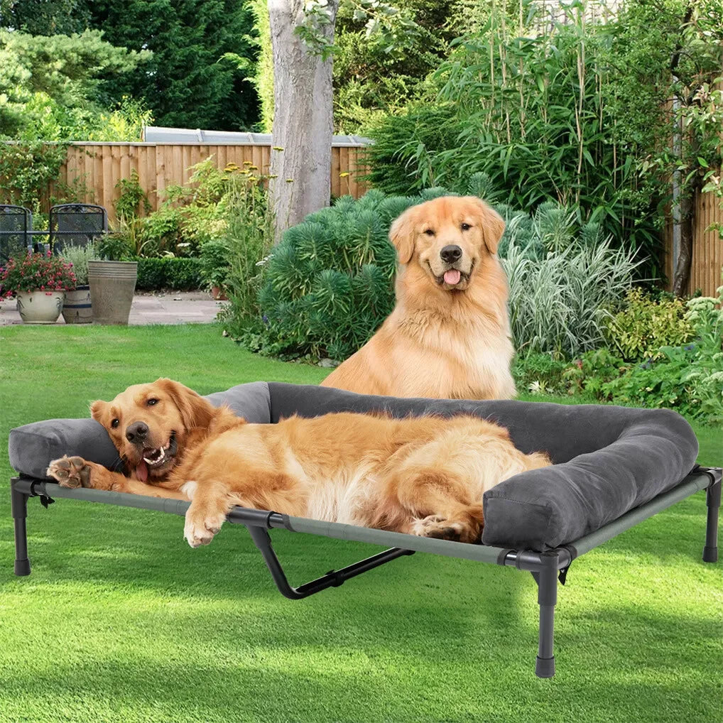 Elevated Dog Bed, Cooling Raised Pet Lounger