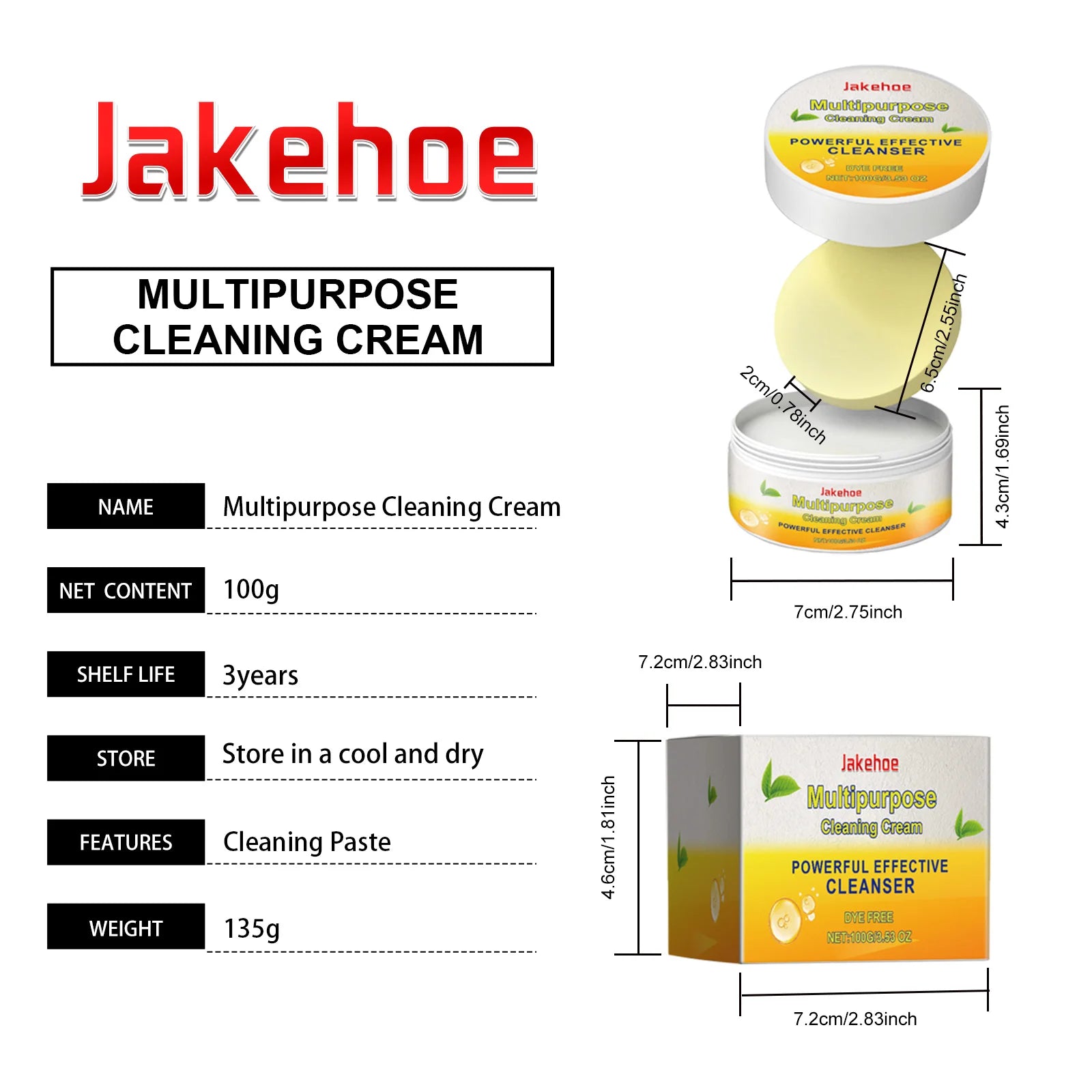 5pc Kitchen Oil, Dust, Stain, Grease Remover Cream