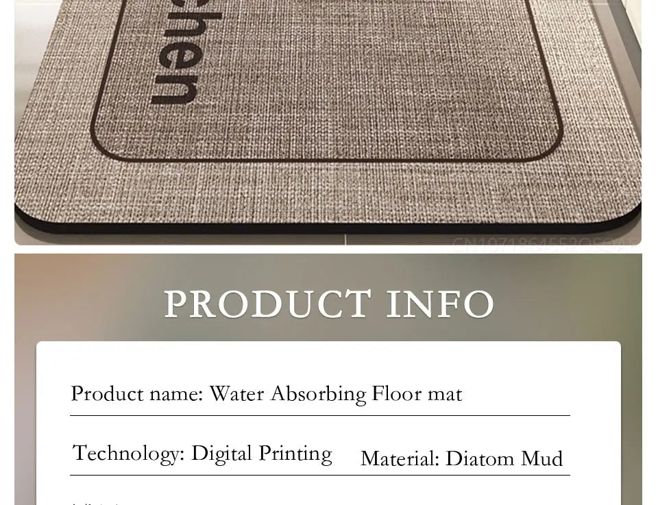 Super Absorbent Mat, Non-slip, Bathroom, Kitchen