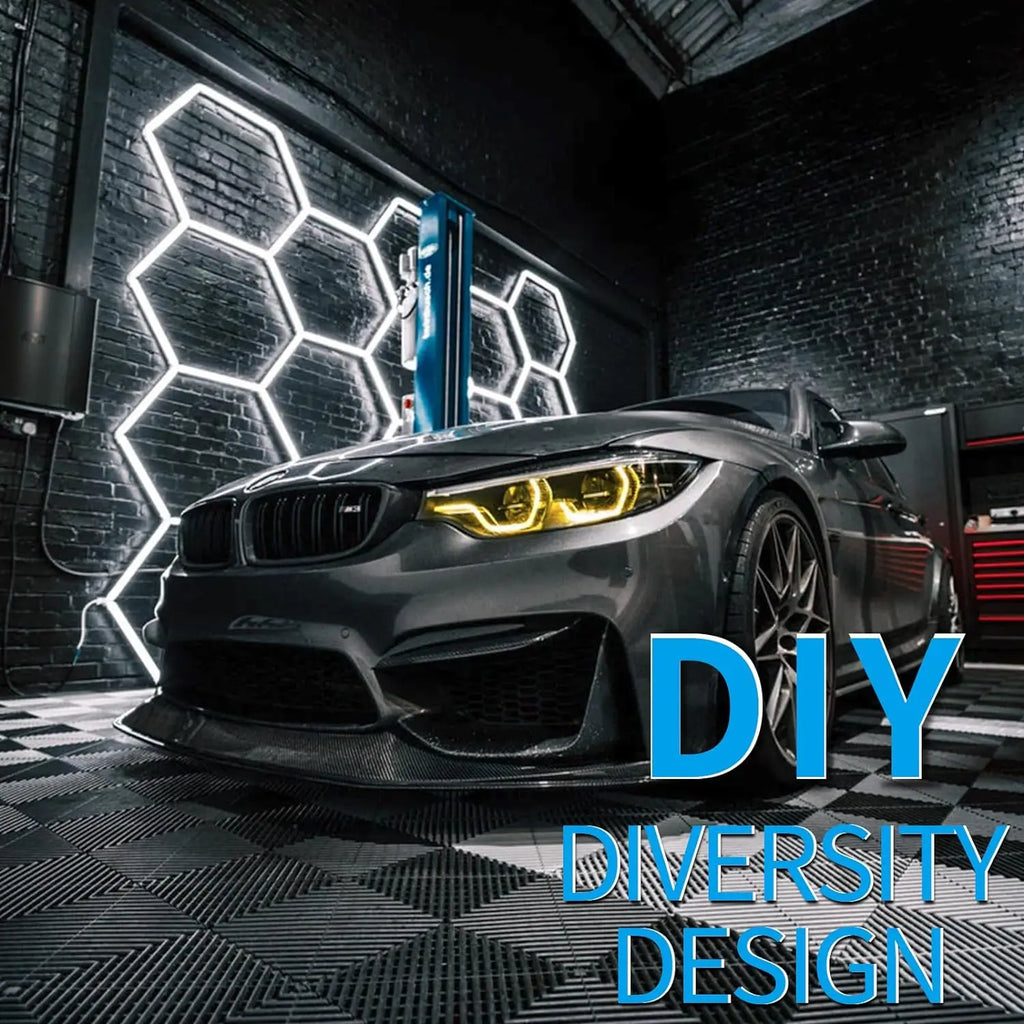 Honeycomb Hex Light Hexagon LED Lighting for Garage Workshop Lighting Car Detail for Car Wash Beauty Station Office Ship from US