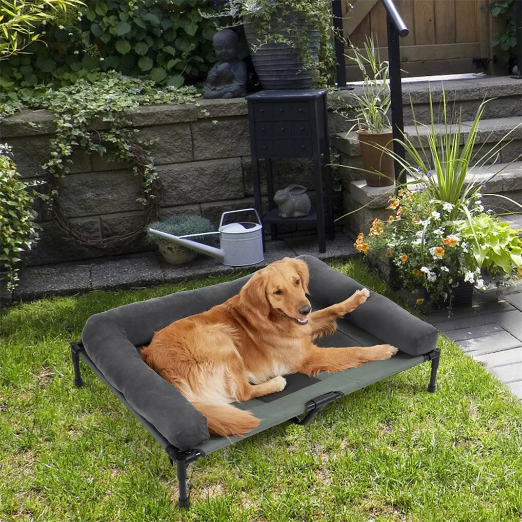 Elevated Dog Bed, Cooling Raised Pet Lounger