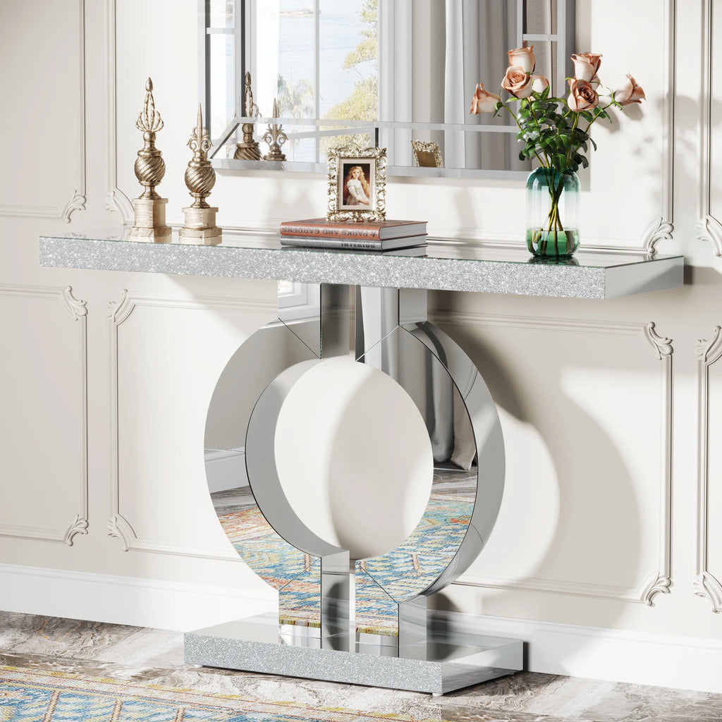 43.3" Table with Thickened Mirror Finish Tabletop