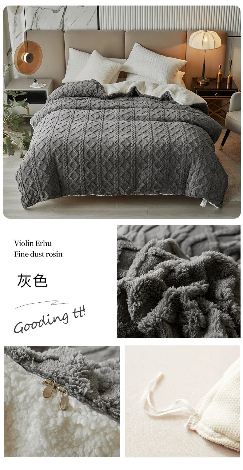 Artificial Fleece, Quilt Blanket, Various Colors, Sizes