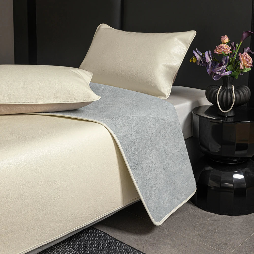 Water Buffalo Cowhide Mattress Topper, 2 Pillowcases