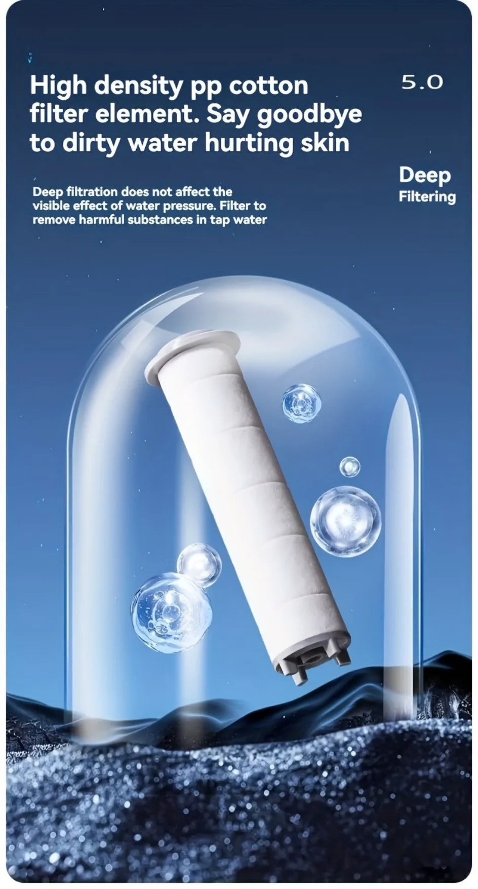 5 Modes Spray, Filter Shower Head, High Flow