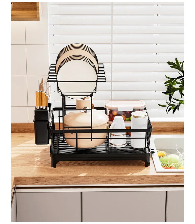 2 Tier Large Dish Drainer Rack