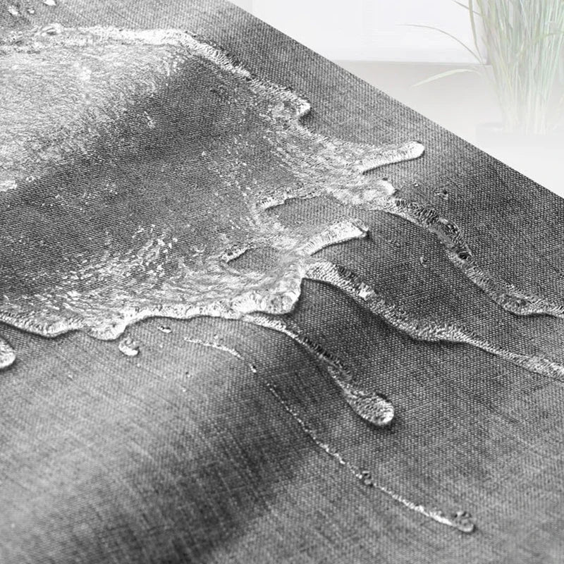 Linen Shower Curtain, Solid Color, Hooks, 6 Colors