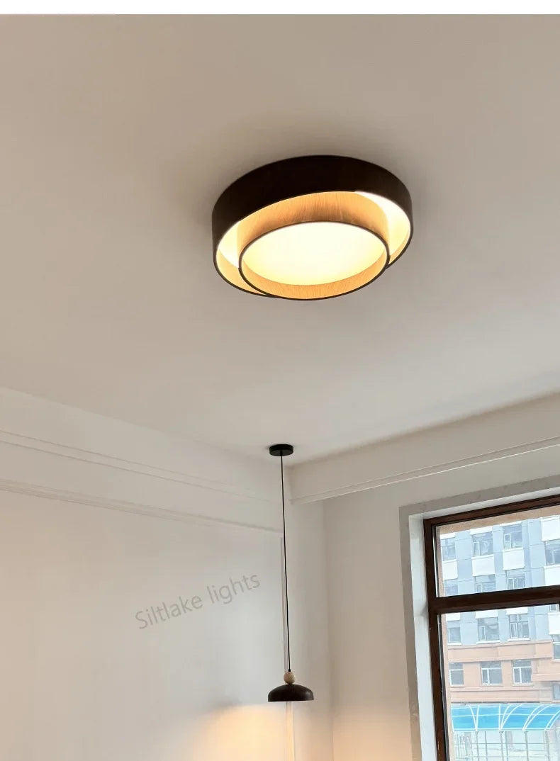 Ceiling Lights, Walnut, Black, Dimmable