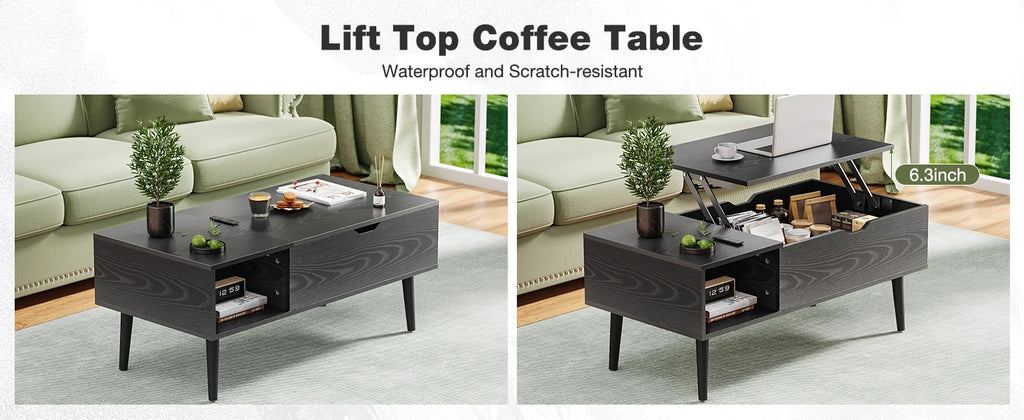 Lift Top Coffee Table, Desk, 39.37"x19.7"