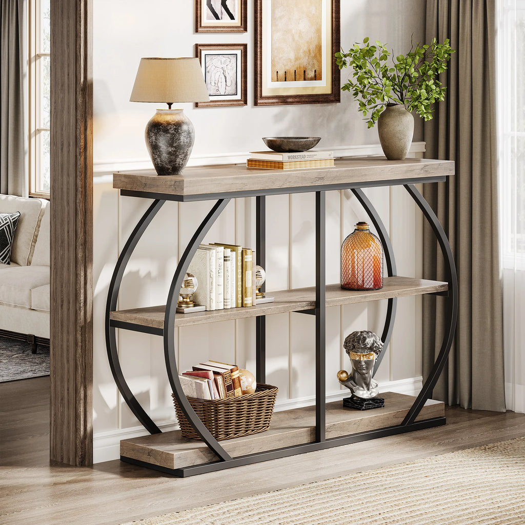 41.3" Console Table, 3-Tier Entryway Table