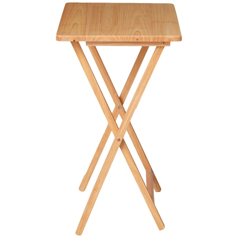Folding TV Tray Table Lightweight, Solid Rubberwood