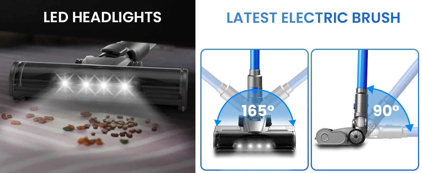 Cordless 45Kpa Stick Vacuum with LED Display