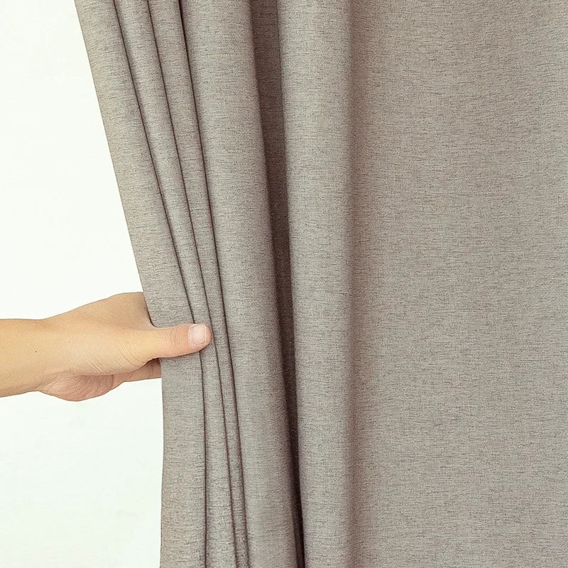 Waterproof Imitation Linen Shower Curtain, 6 Colors