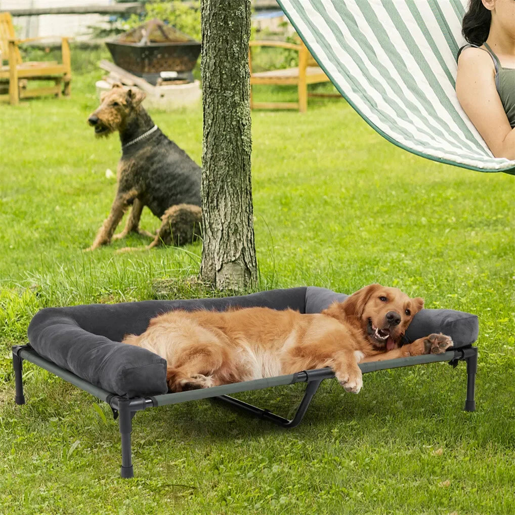 Elevated Dog Bed, Cooling Raised Pet Lounger