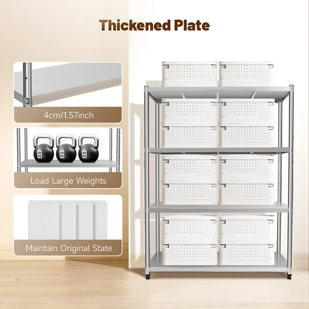 3-Tier 201 Stainless Steel Adjustable Storage Rack