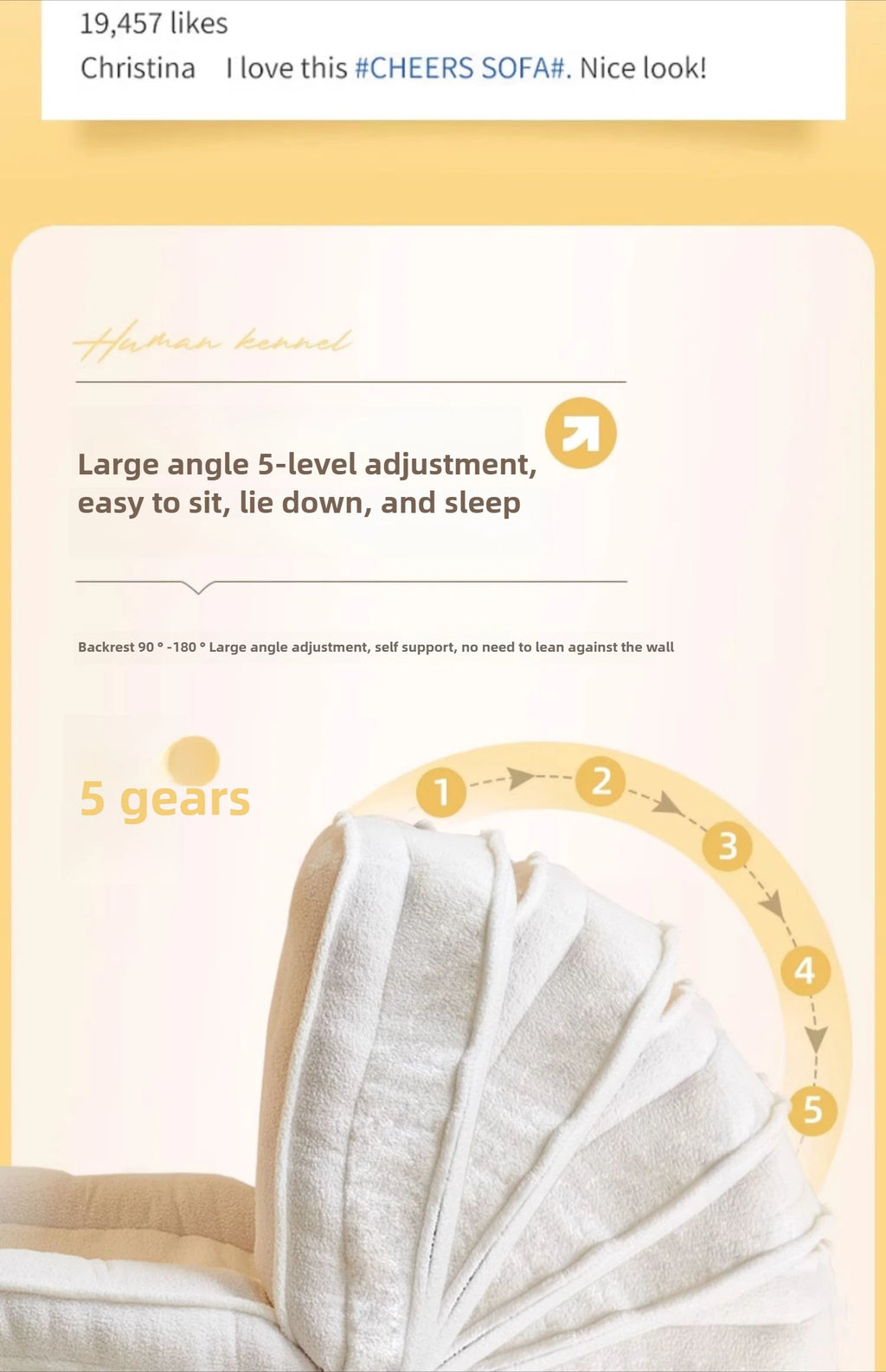 reclining and sleeping single bedroom small sofa