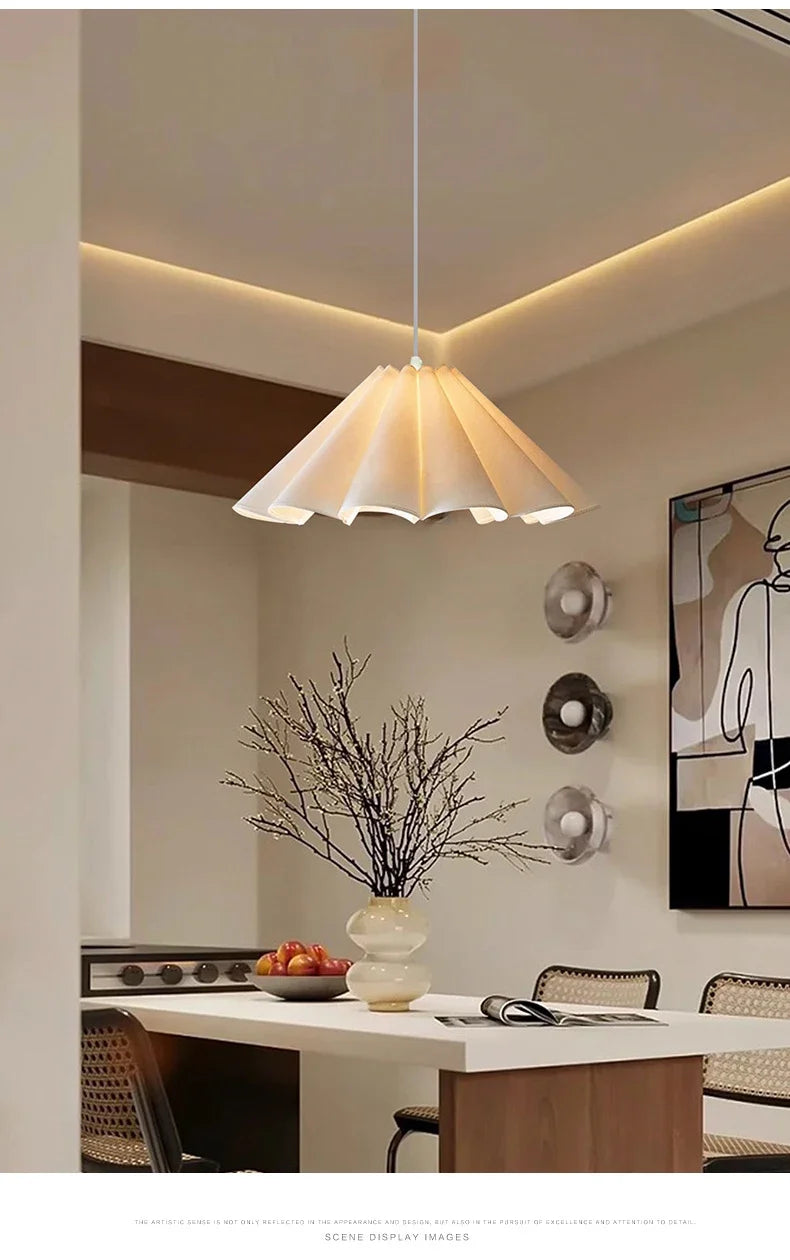 Fabric Led Chandelier Pendant Lamp, Adjustable Cord