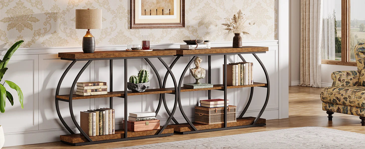41.3" Console Table, 3-Tier Entryway Table