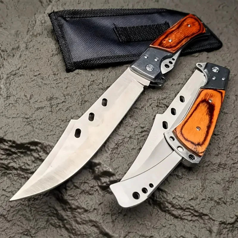 Outdoor Tri-fold Knife with Nylon Sheath