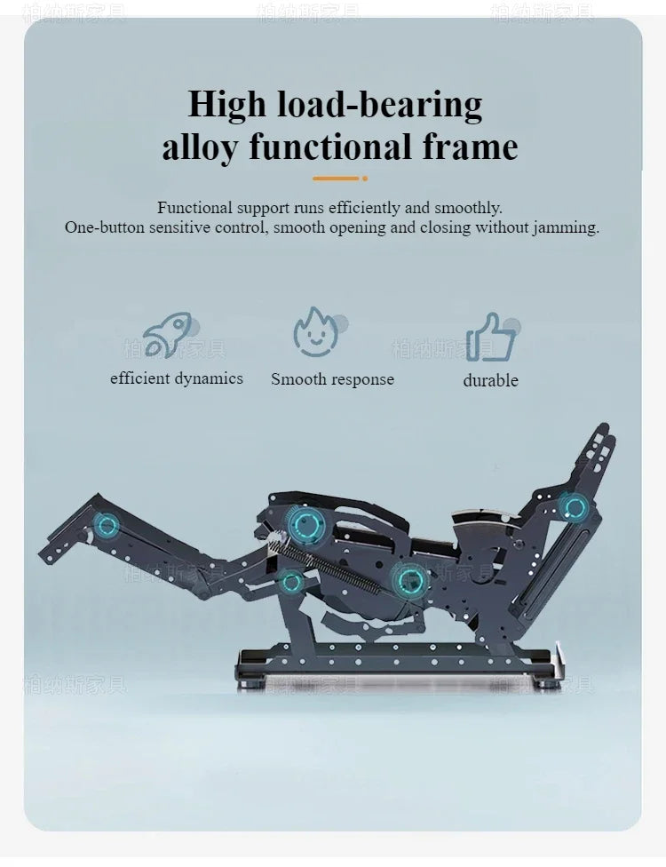 Genuine Leather Corner Sofa, Electric Reclining, Storage