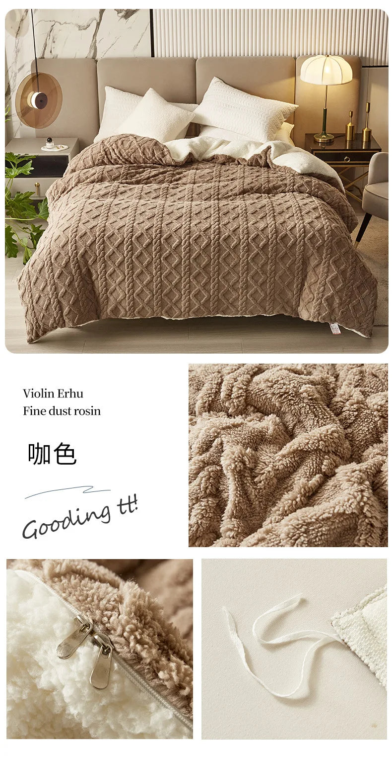 Artificial Fleece, Quilt Blanket, Various Colors, Sizes