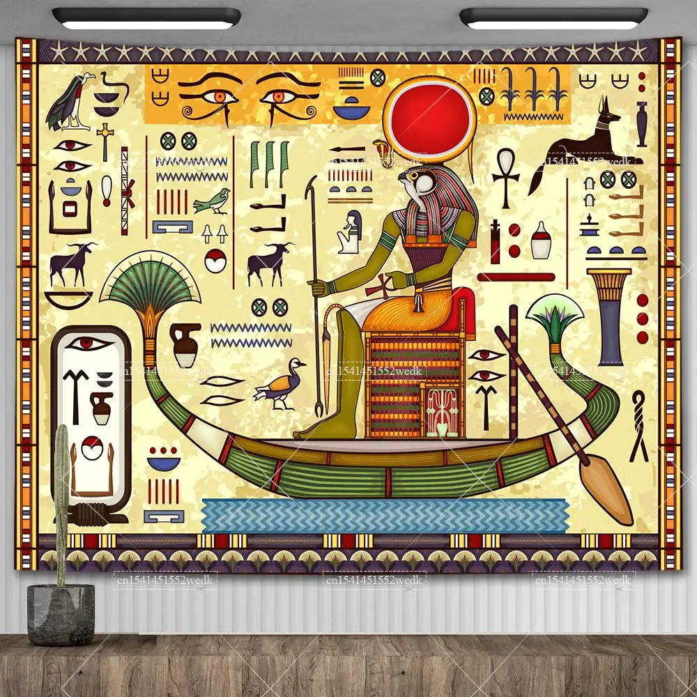 Egyptian Mythology Tapestries, for Room Aesthetic