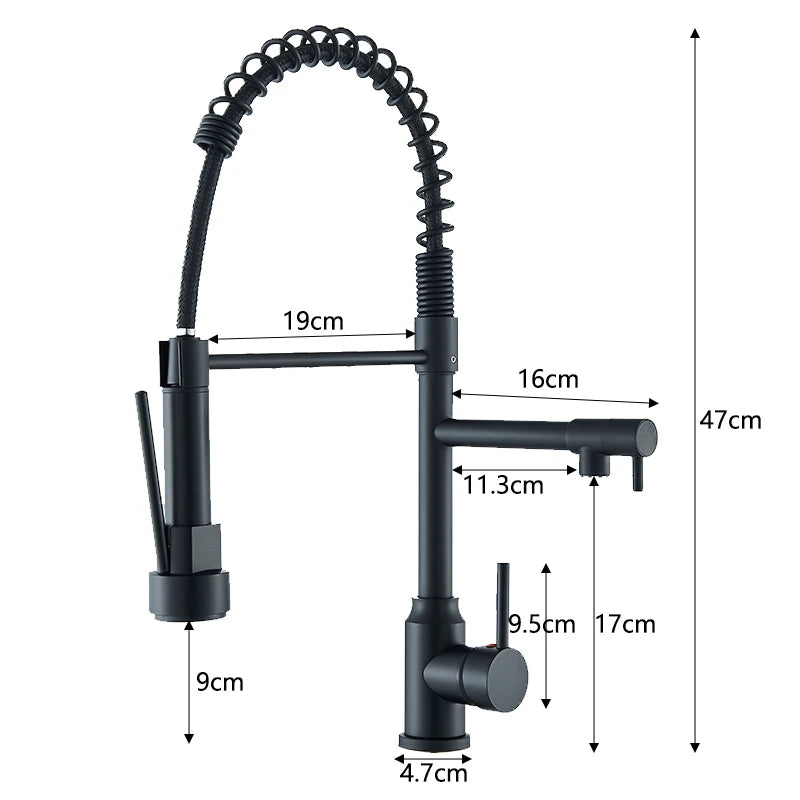 Sink Faucet Pull Down, Dual Spout