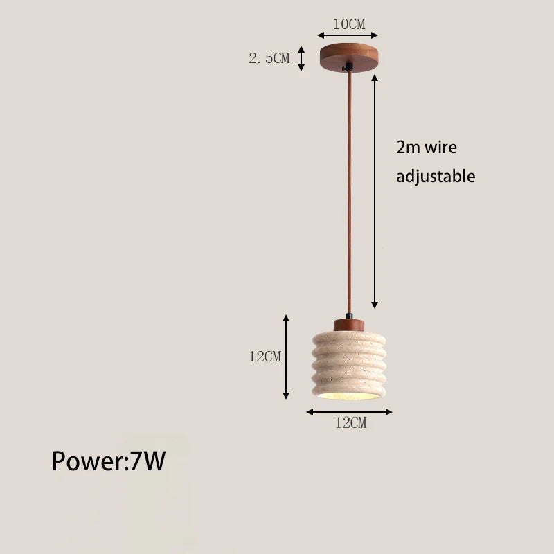 Yellow Cave Stone Led Pendant Lamp, Small Hanging Lighting