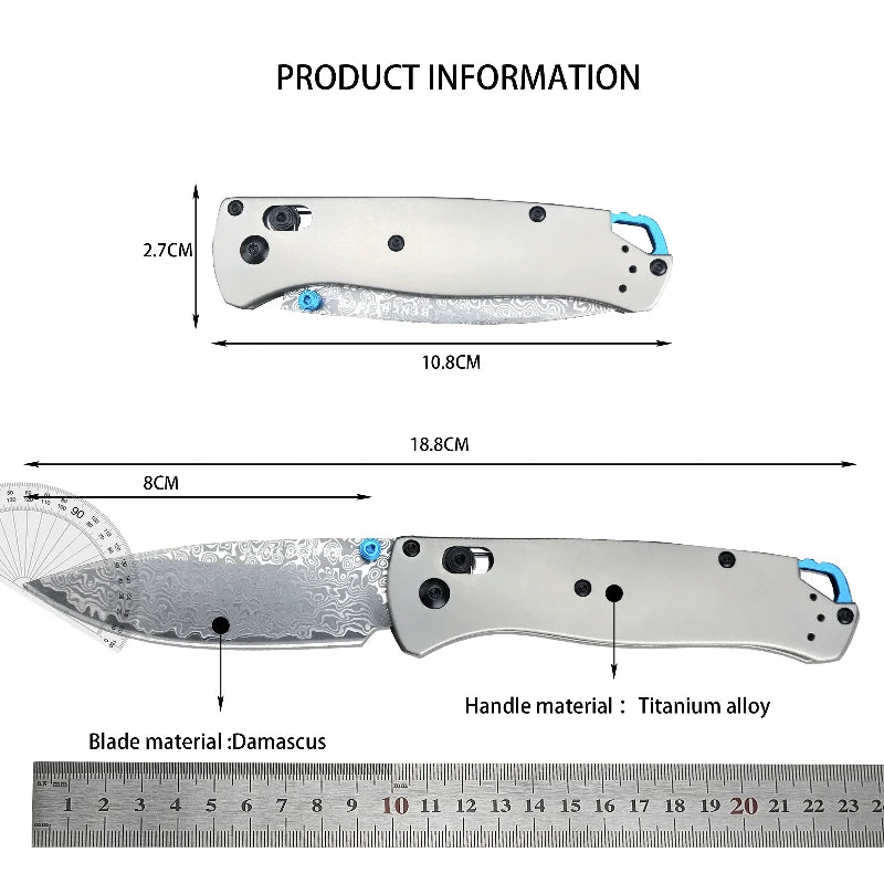 Titanium Alloy Handle DIY Hunting Folding Knives