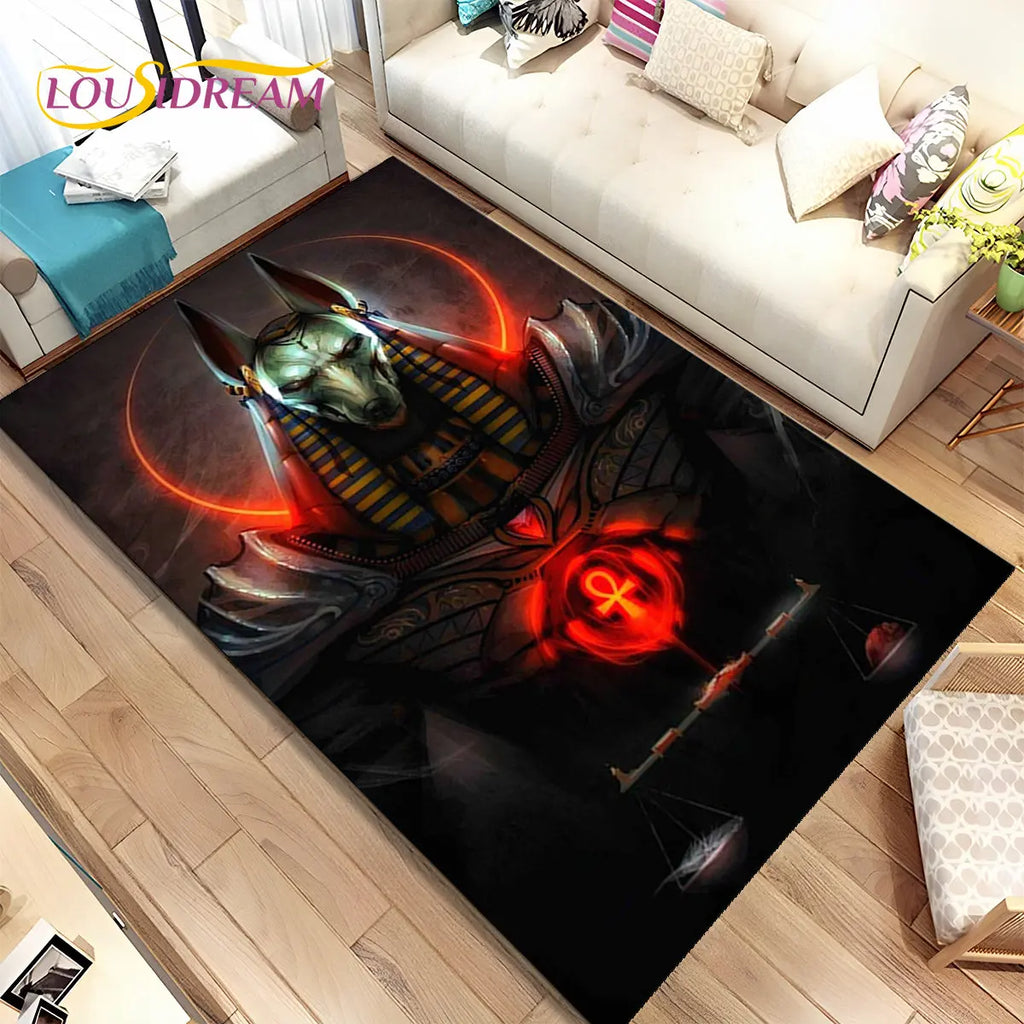 Egypt Anubis Horus Mythology Non-Slip Area Rugs