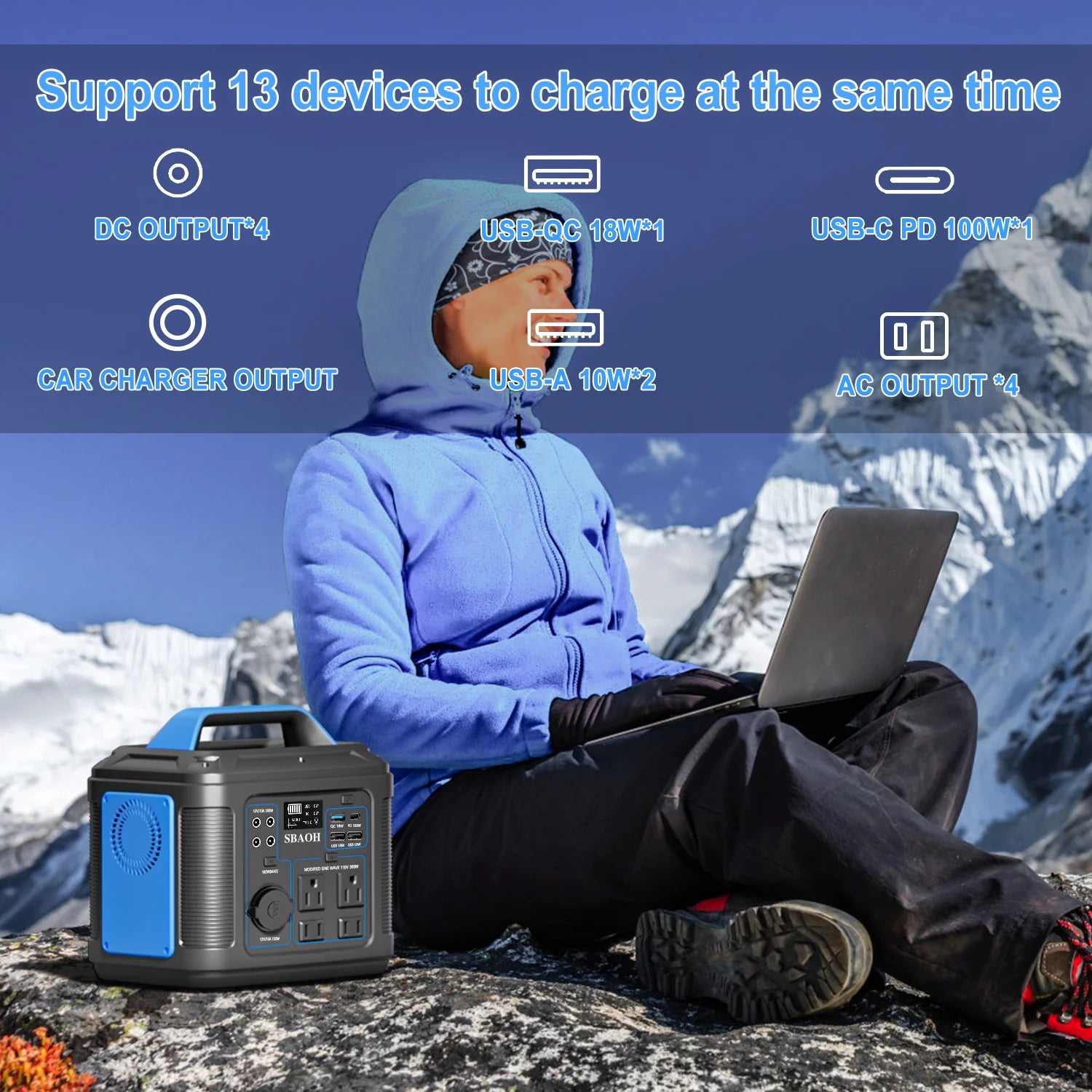 300W PowerStation, Lithium-Ion Battery, RV Camping