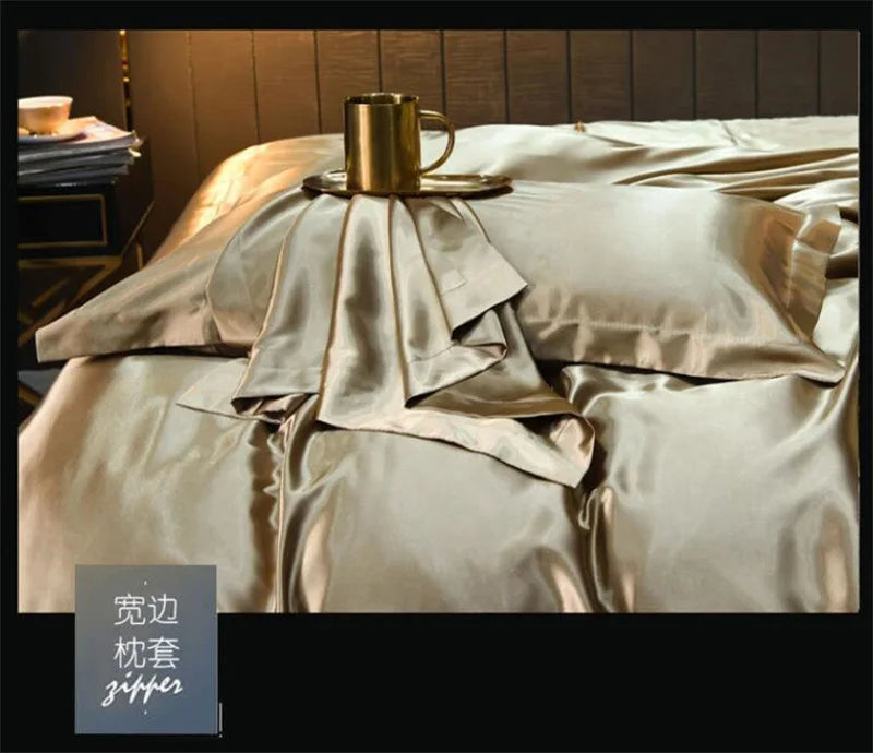 Satin Bedding Set, Duvet Cover, Sheets, Pillowcases