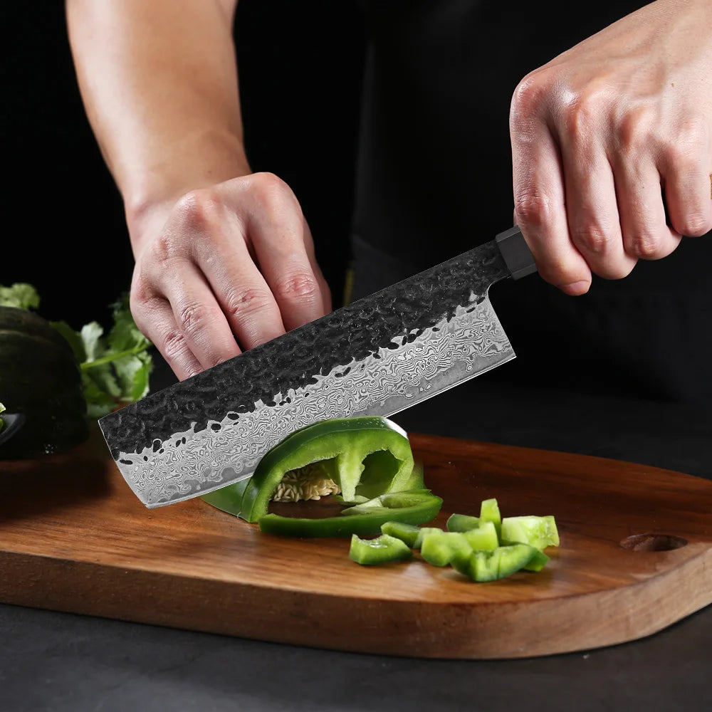 7 " Nakiri Knife 67 Layer Damascus Steel