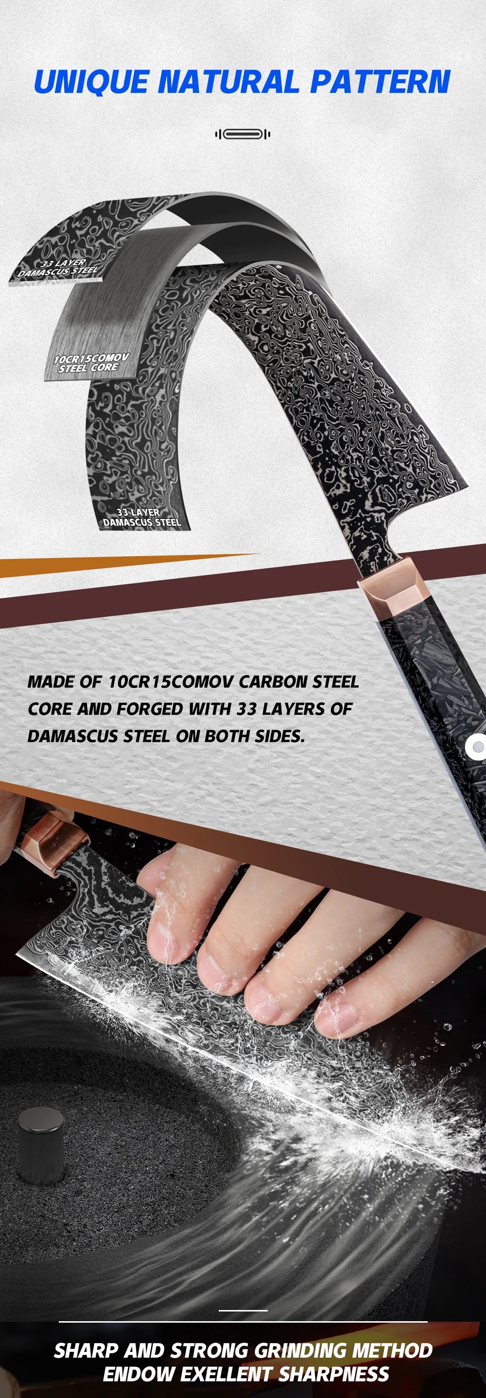 5.4"Bunka Knife 67 layers Damascus Steel