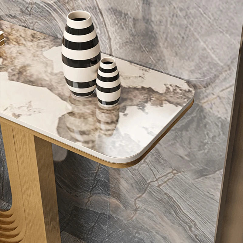 Space Saving Drawer Console Tables, Marble Top