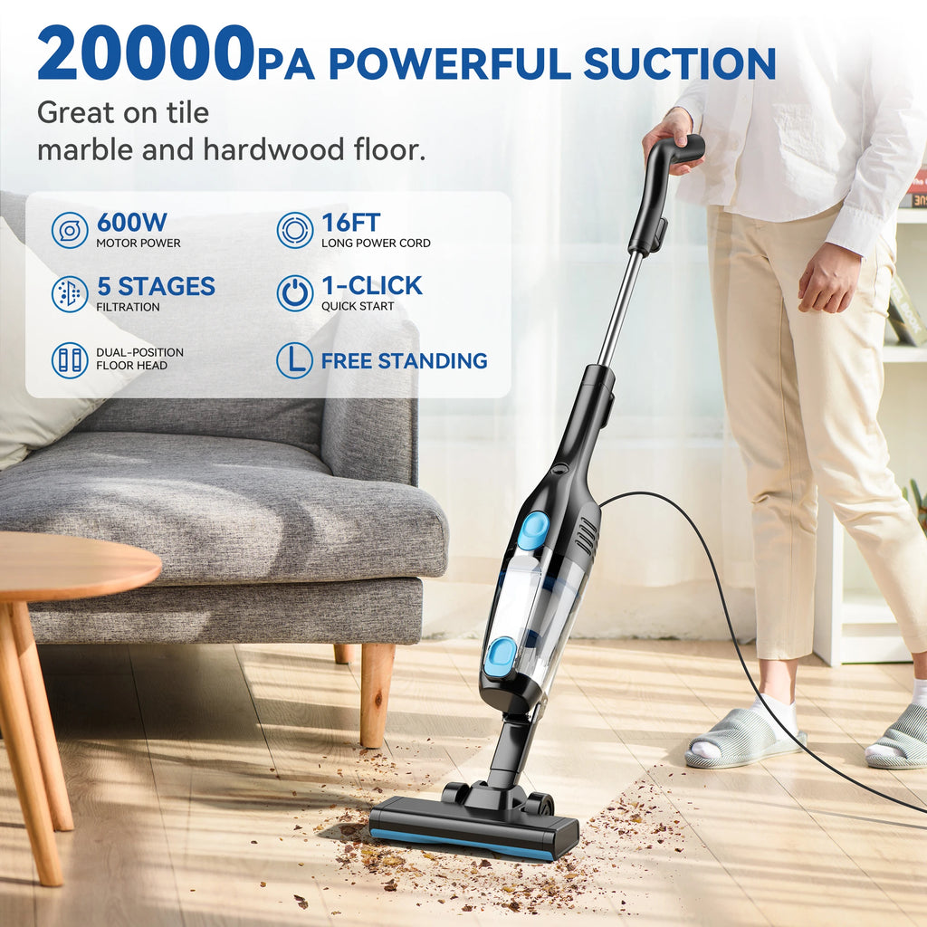Extra Long Cord Handheld Vacuum Hard Floor