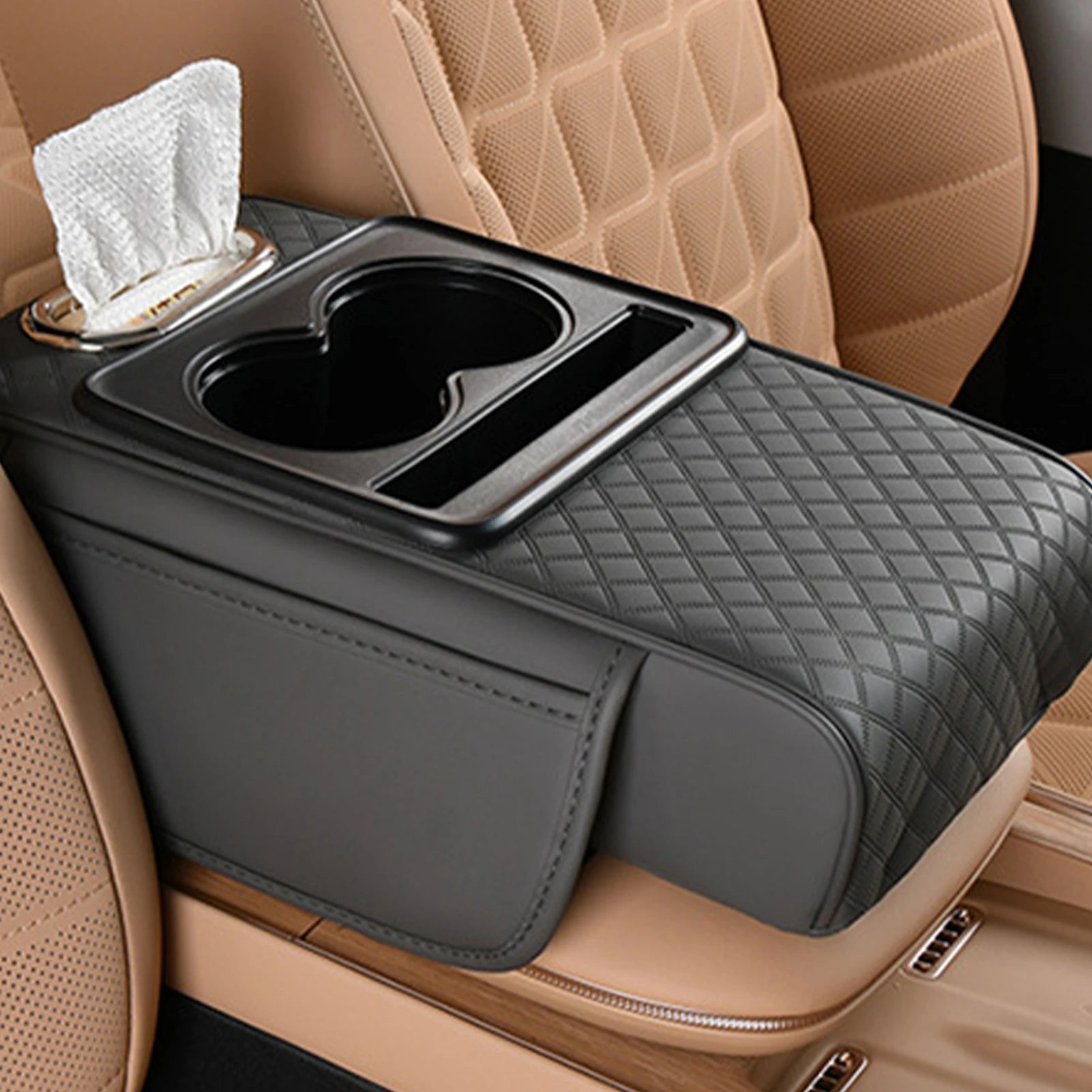 Armrest Heightening Cushion, Cup Holder Tissue Box