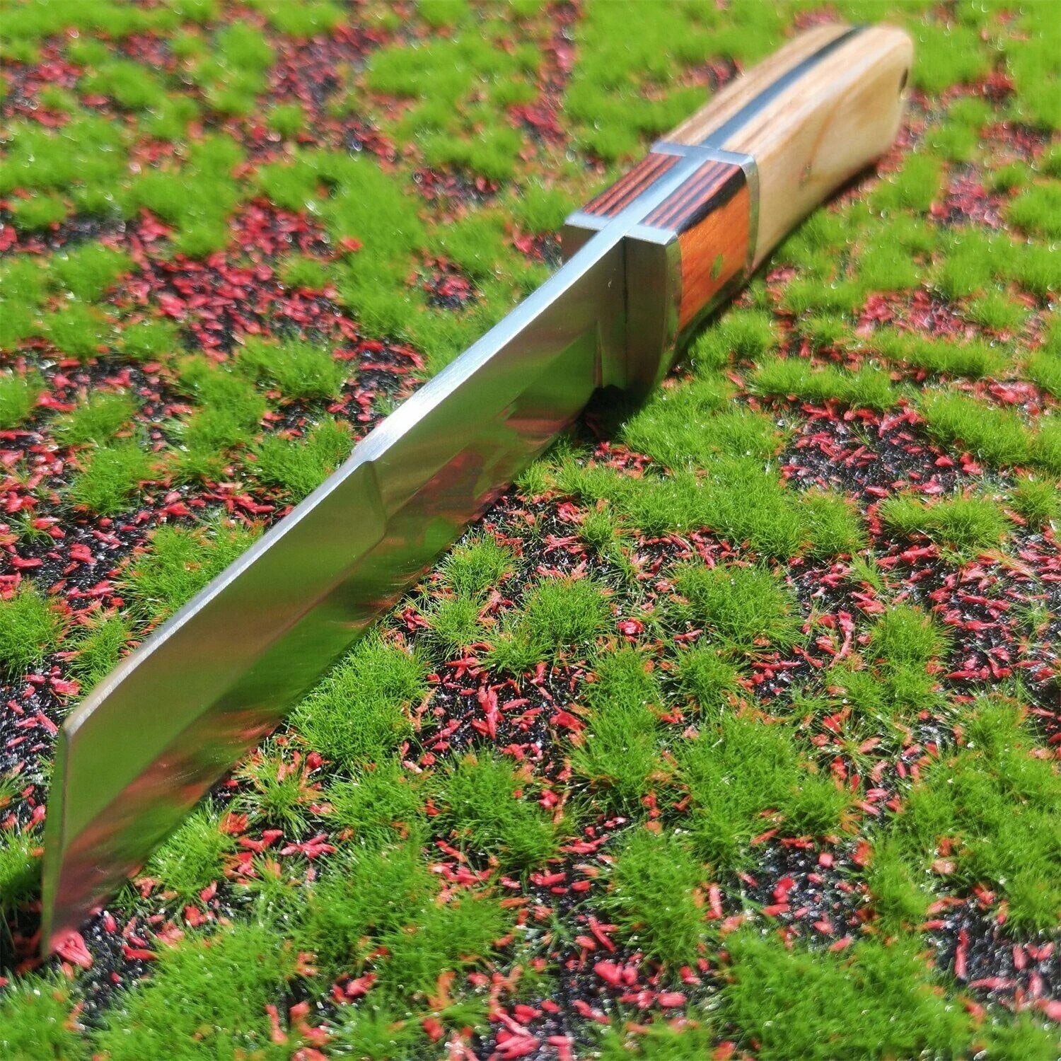 Stainless Steel Straight Knife, Sheath