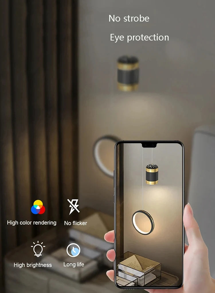 Starry Sky Projection Style Circular Led Pendant Light