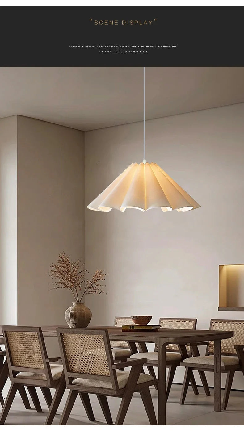Fabric Led Chandelier Pendant Lamp, Adjustable Cord