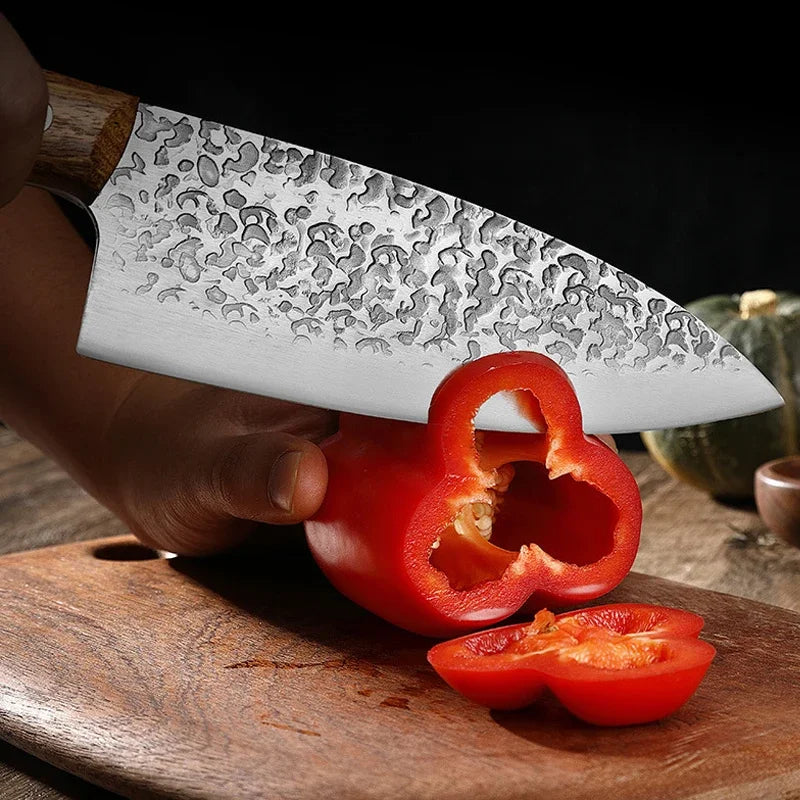 1-5pcs Japanese Kitchen Knives Set Stainless Steel Forged