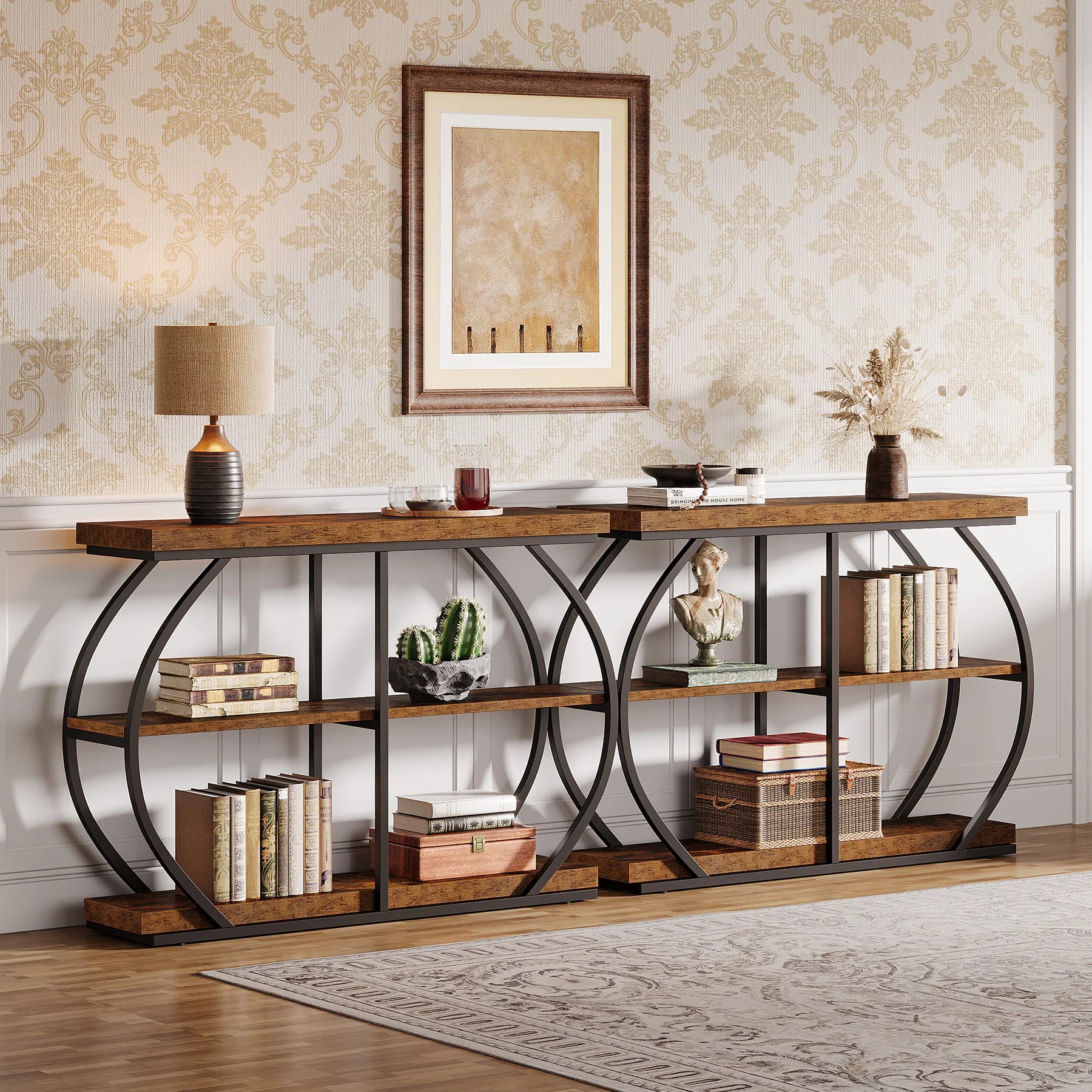 41.3" Console Table, 3-Tier Entryway Table