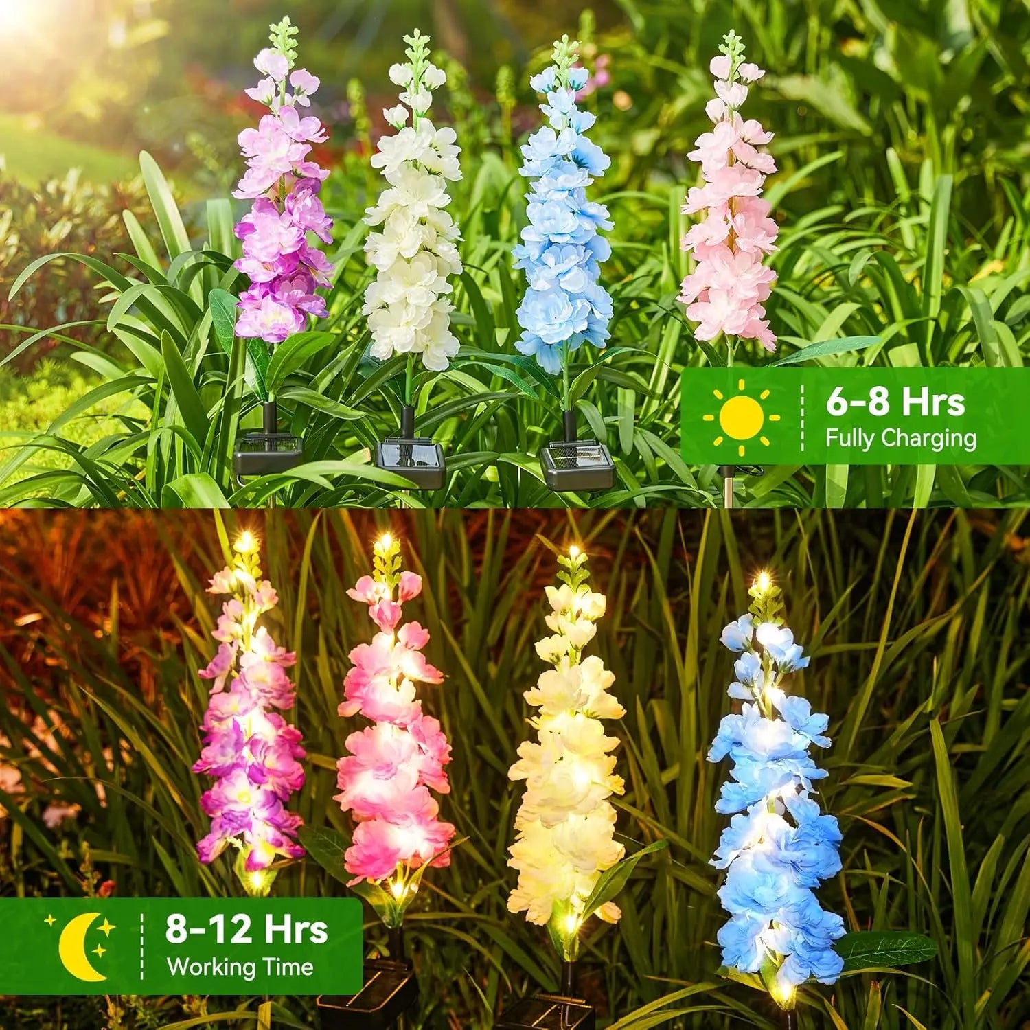 Outdoor Solar Flowers Lights for Yard Patio