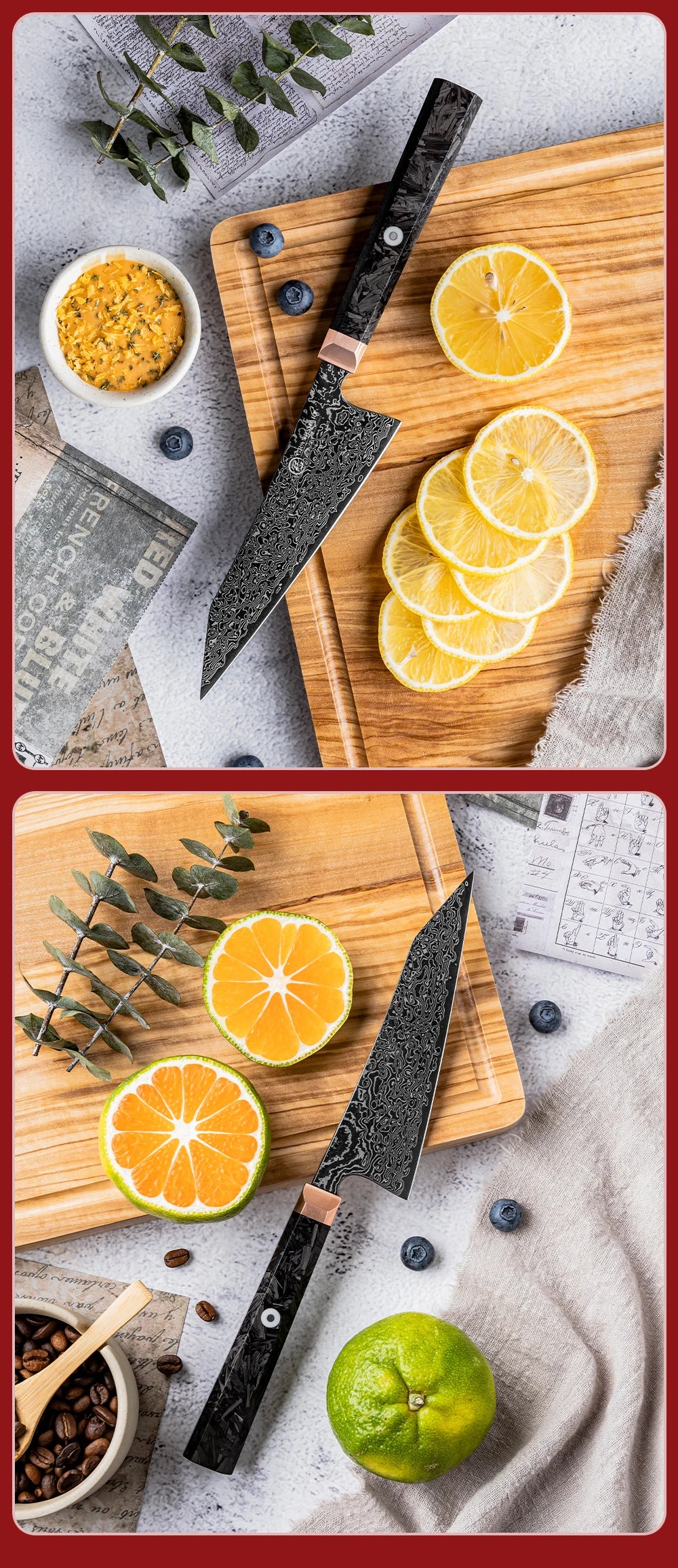 5.4"Bunka Knife 67 layers Damascus Steel