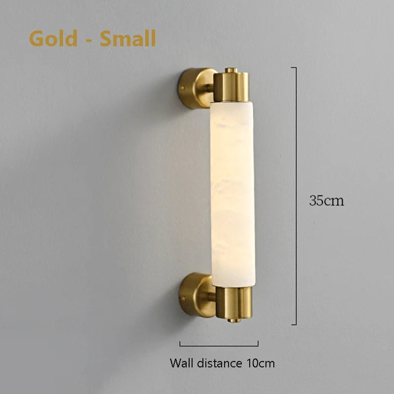 Black, Golden, marble wall lamp, Multiple Lengths