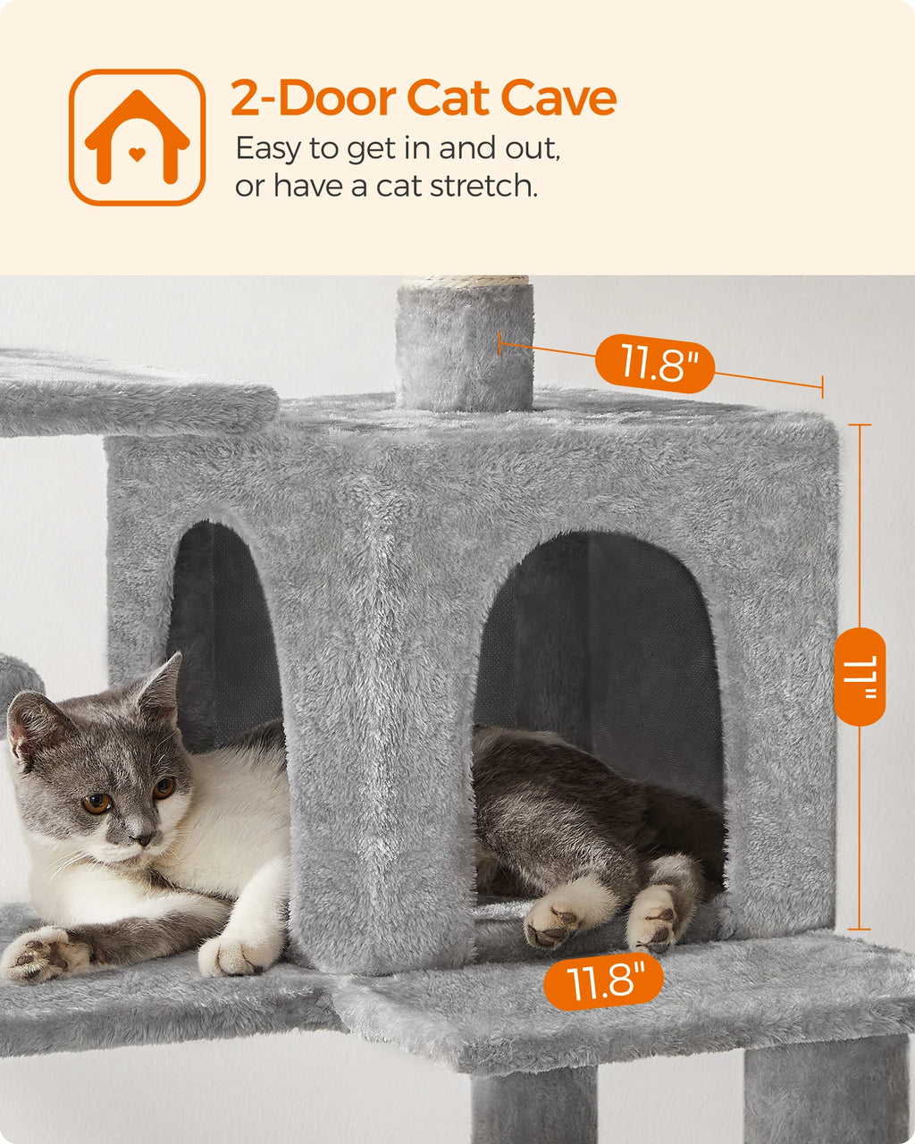 56.3-Inch Cat Tower for Indoor Cats
