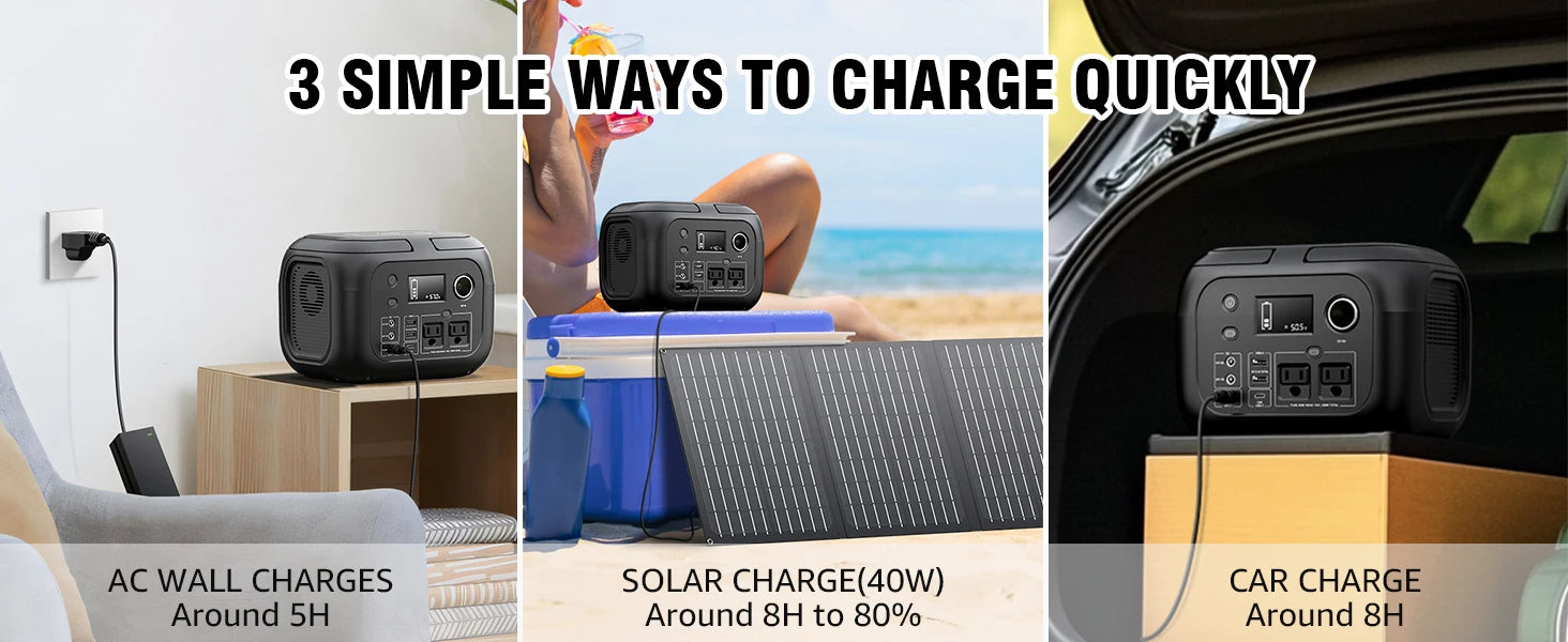 300W Solar Generator With 40 Watt Solar Panel